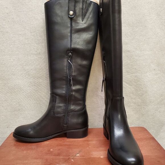 FAWNE International Concepts Size 5.5 M Black Leather Riding Boots - Picture 10 of 11